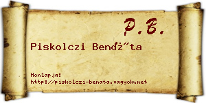 Piskolczi Benáta névjegykártya